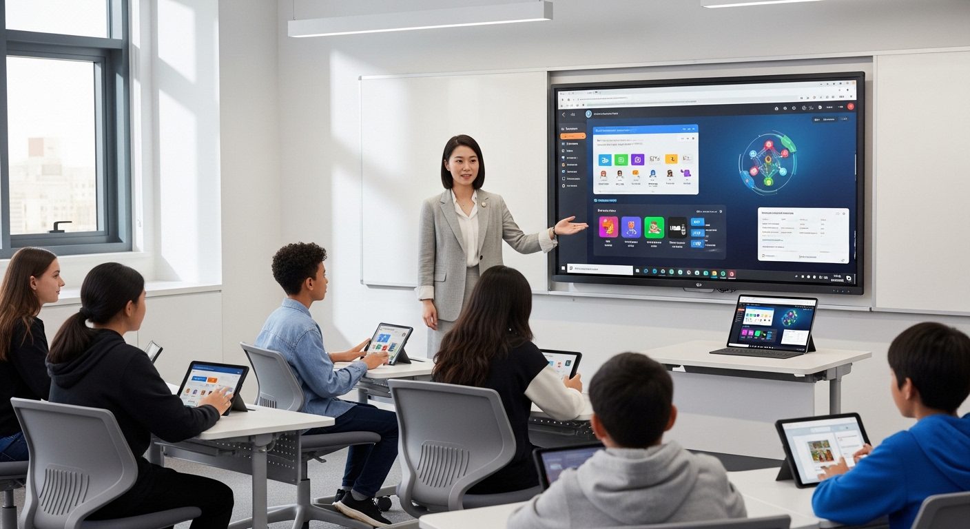 자격증 직업 AI 미래를 반영한 AI 기반 학습 시스템과 전문 교육 환경에서 학습하는 모습